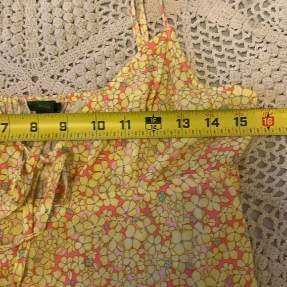 wild fable Yellow & Orange Floral Sun Dress Size M - Picture 7 of 9